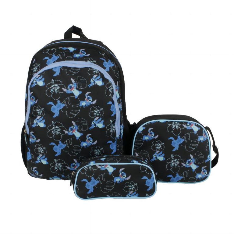 Set Juvenil 3 Piezas Stitch Black Blanco TALLA UNICA