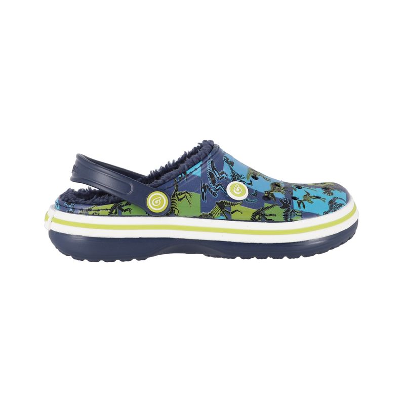 BAMERS - Zuecos Joven Bamers Refugio Line Azul Print