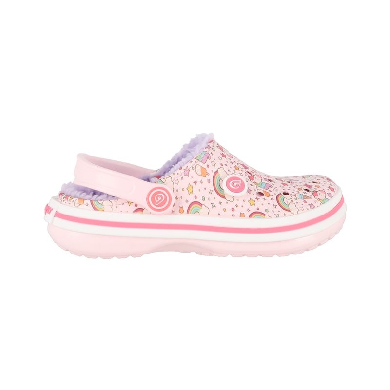 BAMERS - Zuecos Joven Bamers Refugio Line Rosa Print