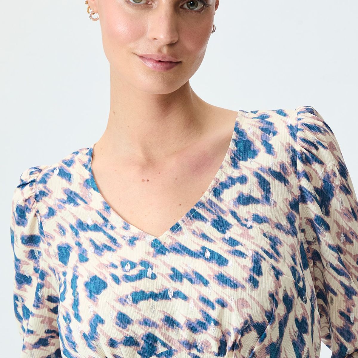 IO - Blusa Manga Larga Beige Mujer Io