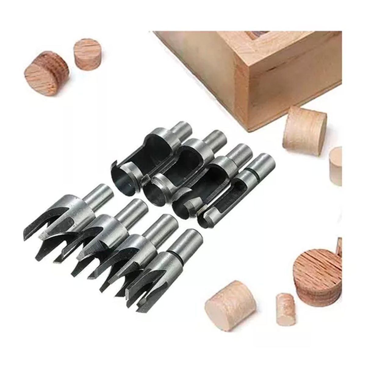 ESHOPANGIE - 8 Broca Recta Conica 6-16mm Corte Enchufe Madera Biselado