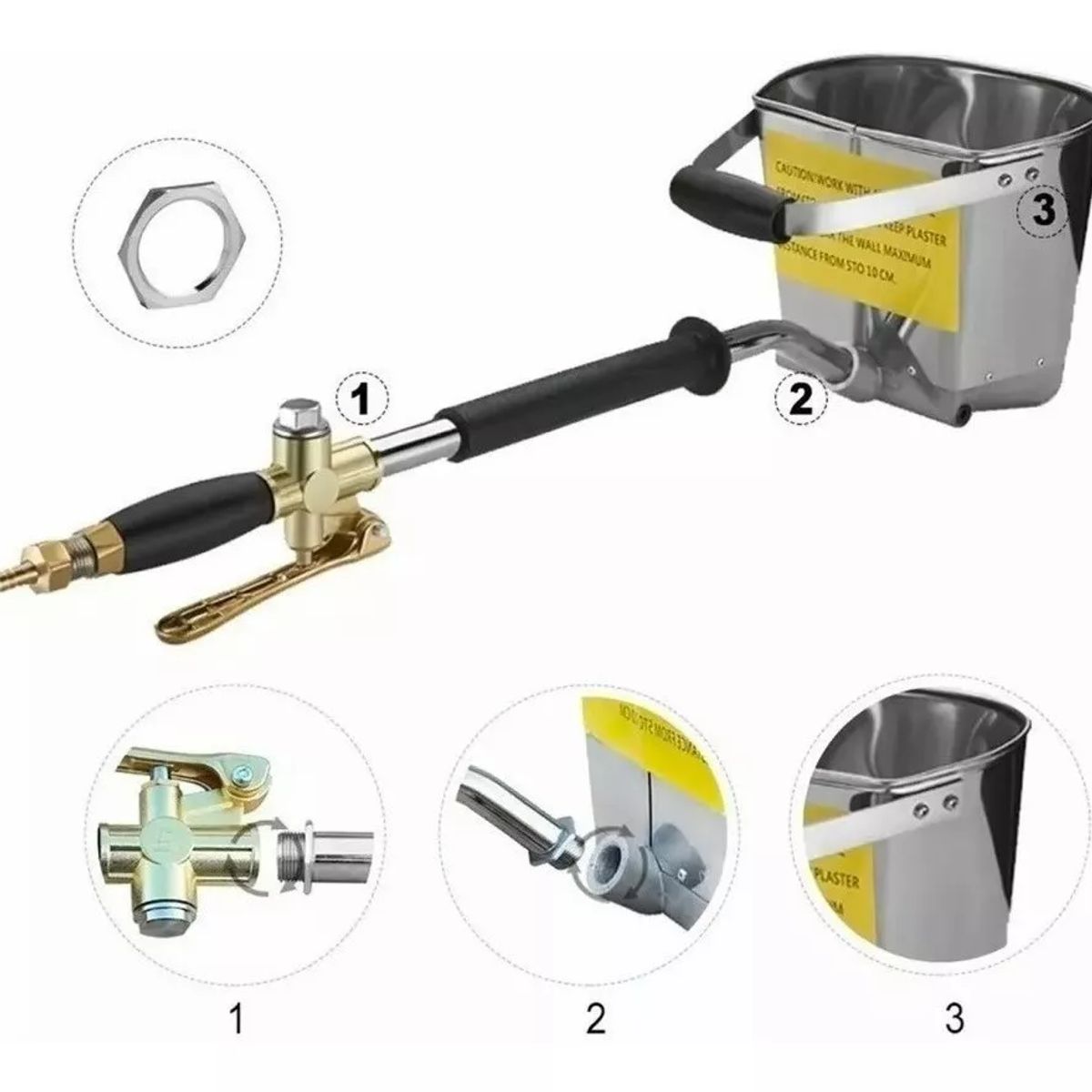 GENERICO - Pulverizador Cemento Mortero Tolva Estuco Rociar