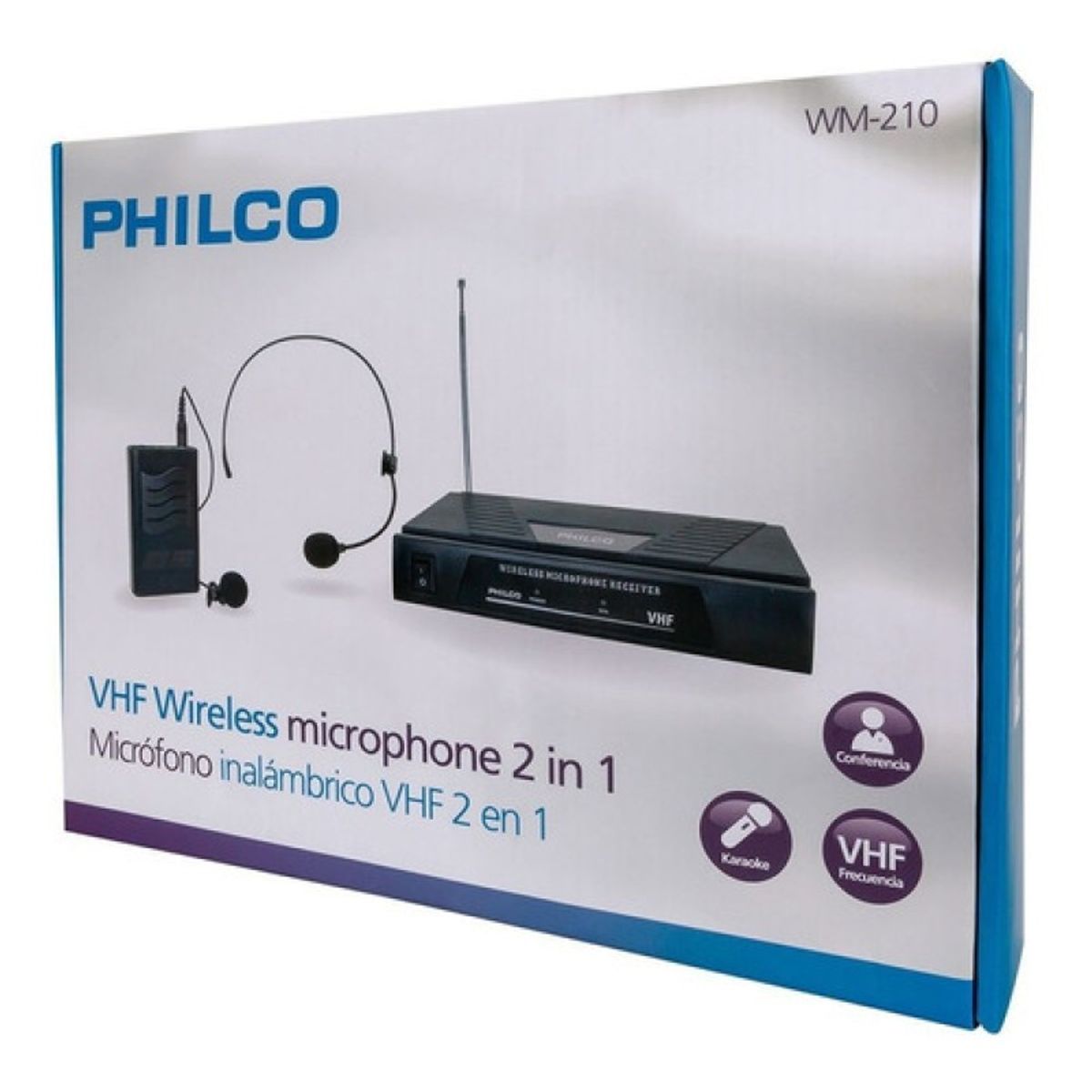 GENERICO - Micrófono Inalámbrico  Philco 26micwm210 Color Negro