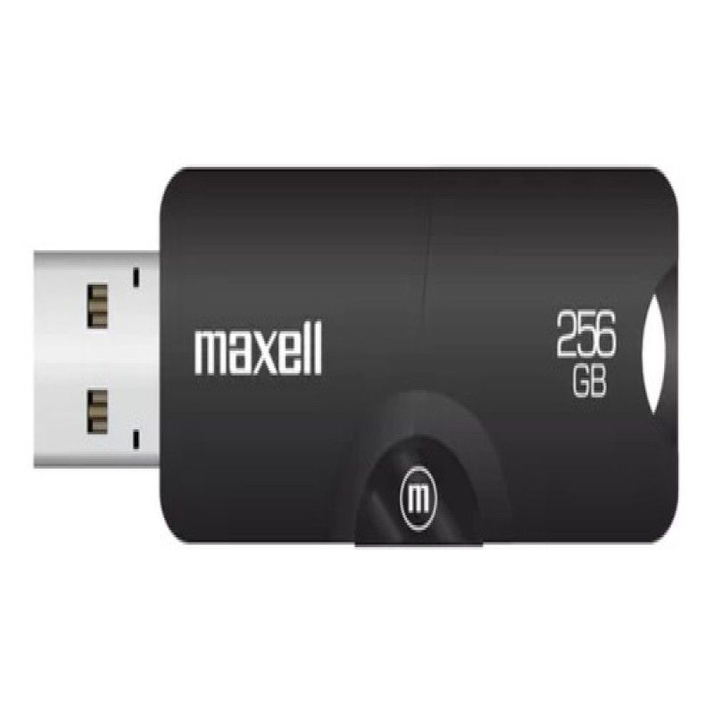 GENERICO - Pen Drive Maxell 256gb Flix Retractil 32 Color Negro