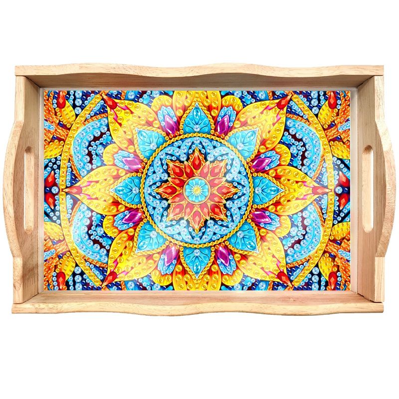 ARTE CONSENTIDO - BANDEJA MANDALA AMARILLA