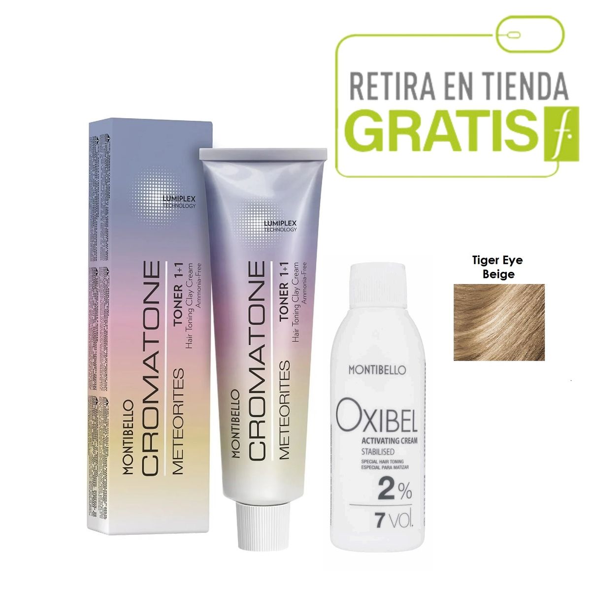 MONTIBELLO - Cromatone Meteorites Toner Tiger Eye Beige+  Oxidante