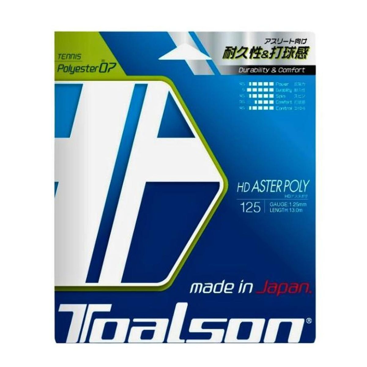 TOALSON - Cuerda Raqueta de Tenis Toalson Aster Poly 1,25 - set 12m