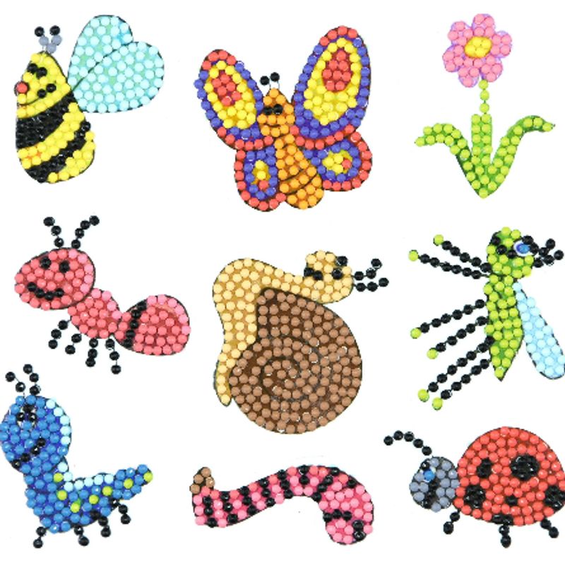 ARTE CONSENTIDO - Pintura con diamantes set stickers Insectos
