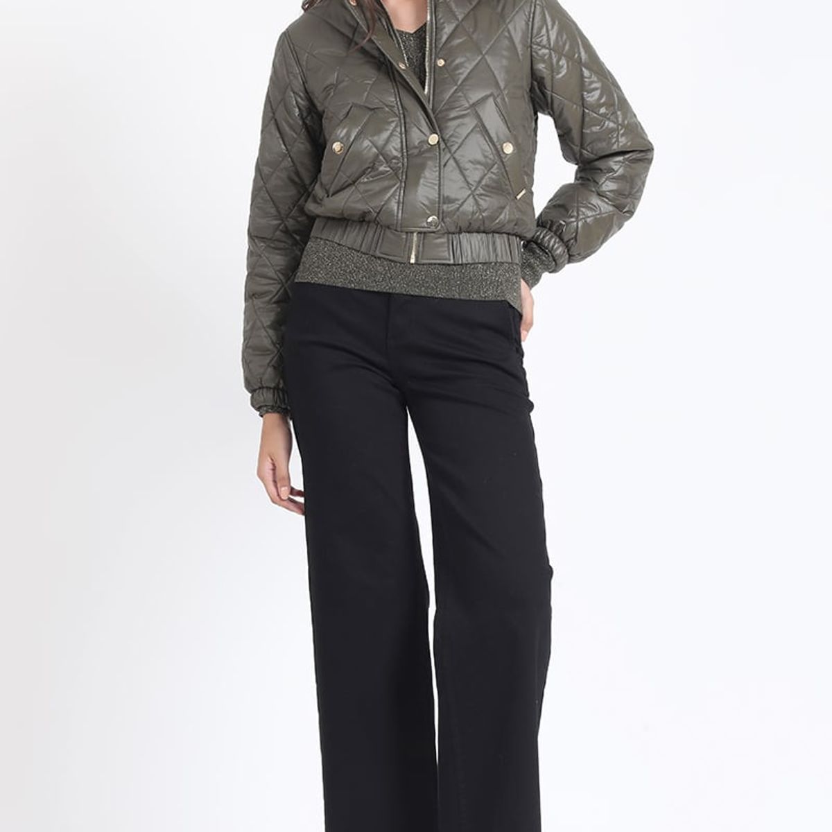 LIOLA - Parka Corta Bomber, Militar Liola