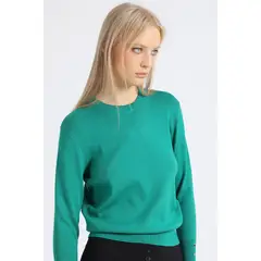 LIOLA - Sweater Basico, Tejido Punto, Verde