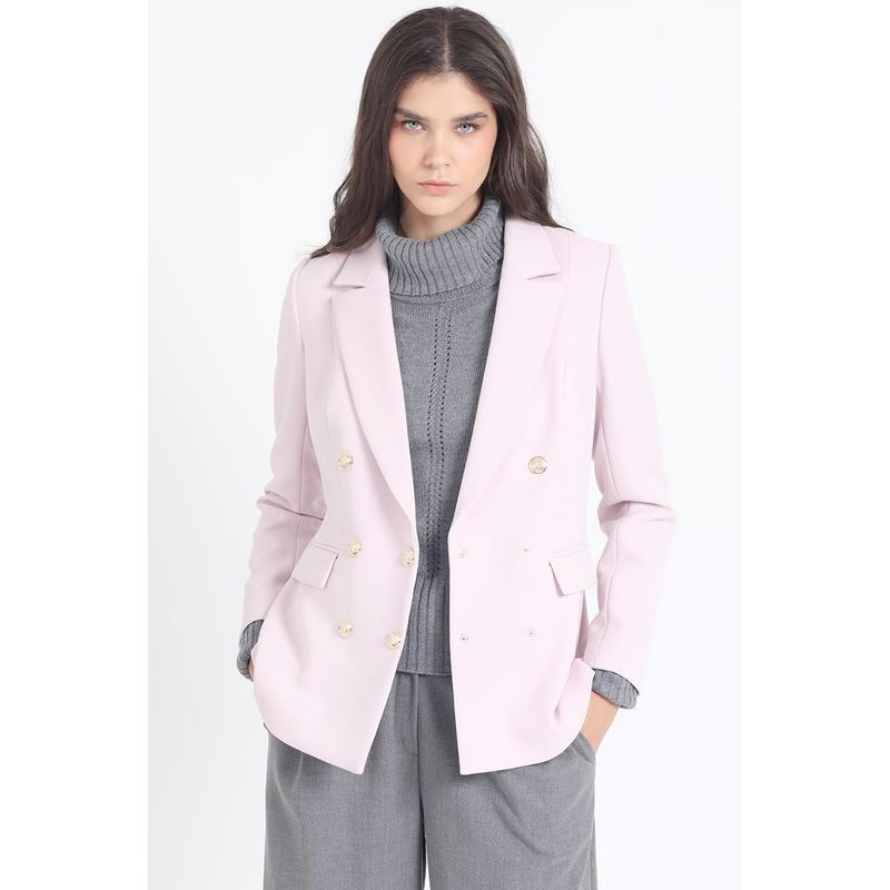 LIOLA - Blazer Entallado Cruzado Rosa Liola