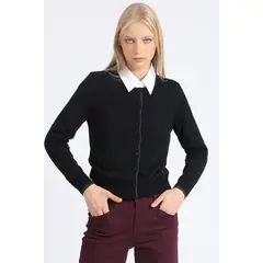LIOLA - Cardigan Tejido Punto, Negro