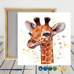 ARTE CONSENTIDO - Colgante De Madera Pintura Por Números Jirafa