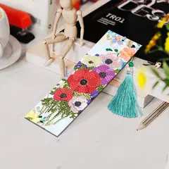 ARTE CONSENTIDO - Pintura Con Diamantes 2 Marcadores De Libro Clavel