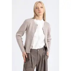 LIOLA - Cardigan Tejido Punto Fantasia, Beige