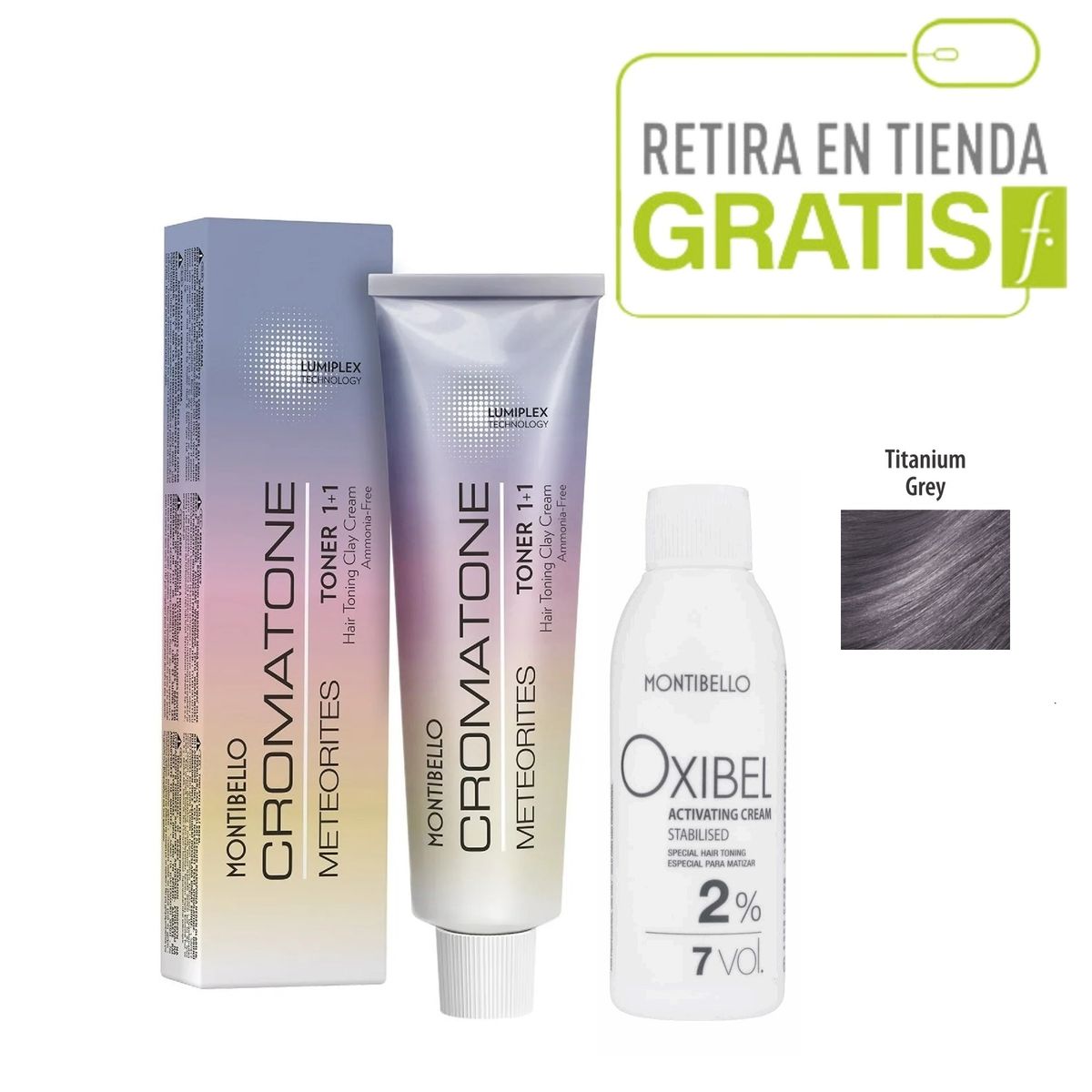 MONTIBELLO - Cromatone Meteorites Toner Titanium Grey+  Oxidante