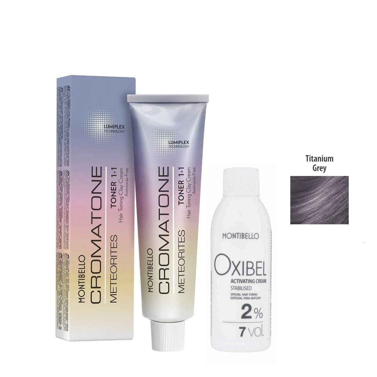MONTIBELLO - Cromatone Meteorites Toner Titanium Grey+  Oxidante
