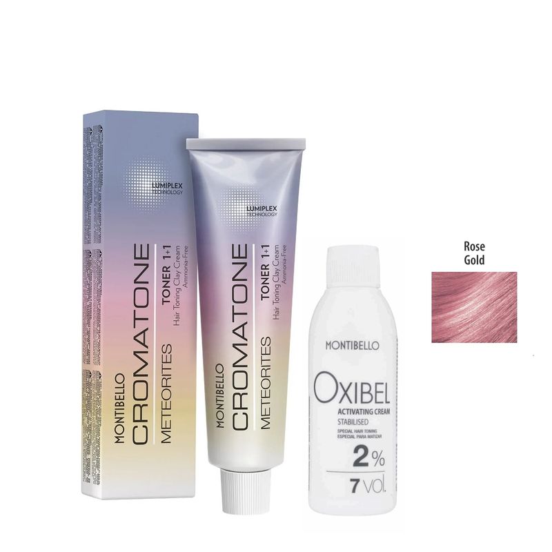 MONTIBELLO - Cromatone Meteorites Toner Rose Gold+  Oxidante
