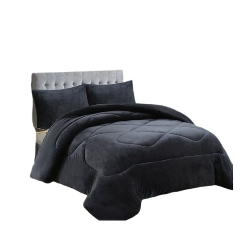 GENERICO - Cobertor Chiporro Invierno 1.5 Plazas 021 - Gris Oscuro