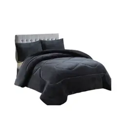 GENERICO - Cobertor Chiporro Invierno 1.5 Plazas 021 - Gris Oscuro