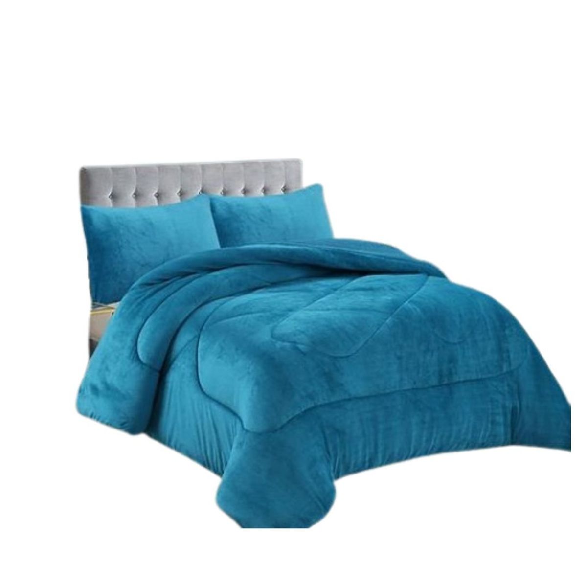 GENERICO - Cobertor Chiporro Invierno 1.5 Plazas 020 - Azul Acero