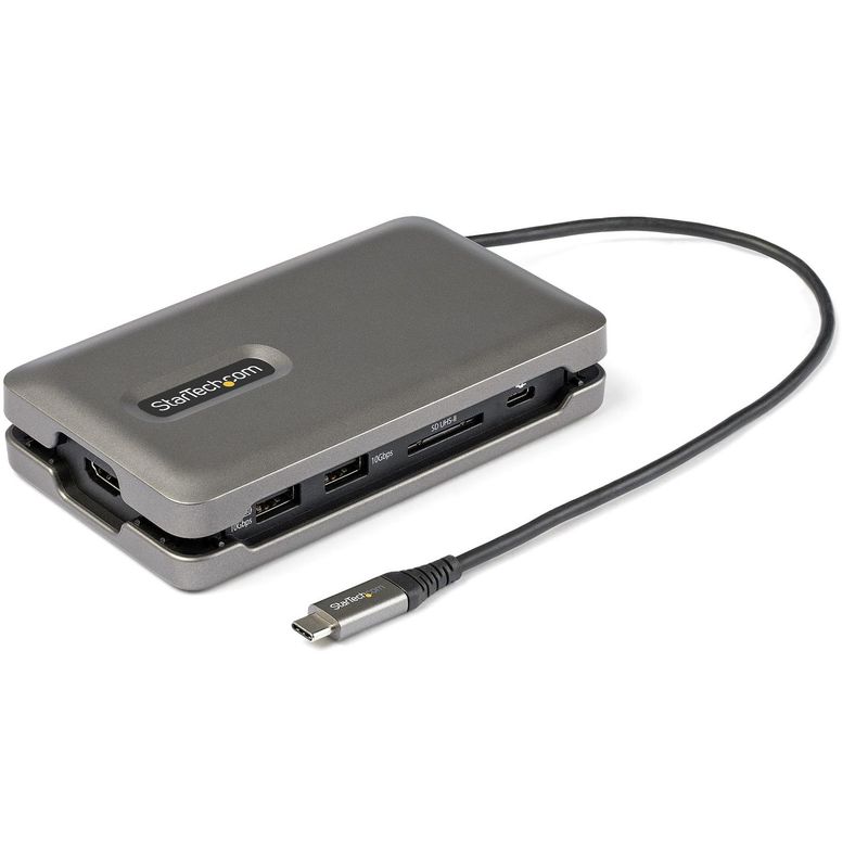 STARTECH - Mini Docking Station USB-C a HDMI 2.0 4K SD/MicroSD GbE 2 Puertos USB