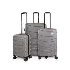 NAUTICA - Set de 3 maletas Mónaco gris S+M+L