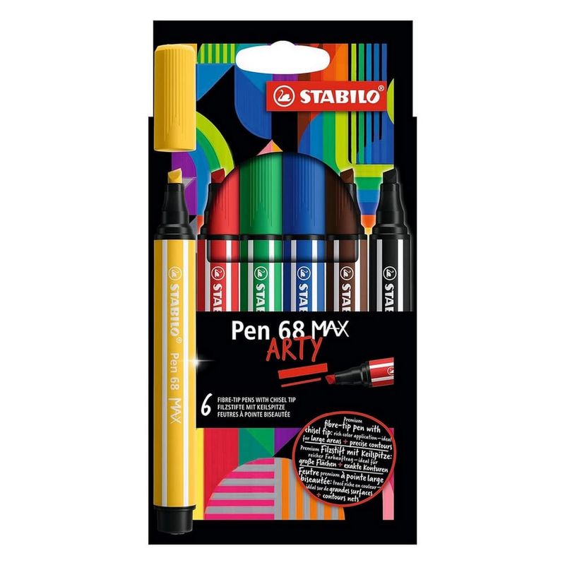 STABILO - Set de 6 Marcadores Stabilo Pen 68 Max Arty
