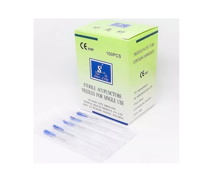 Aguja de acero inoxidable para Acupuntura 0,30 x 75 mm
