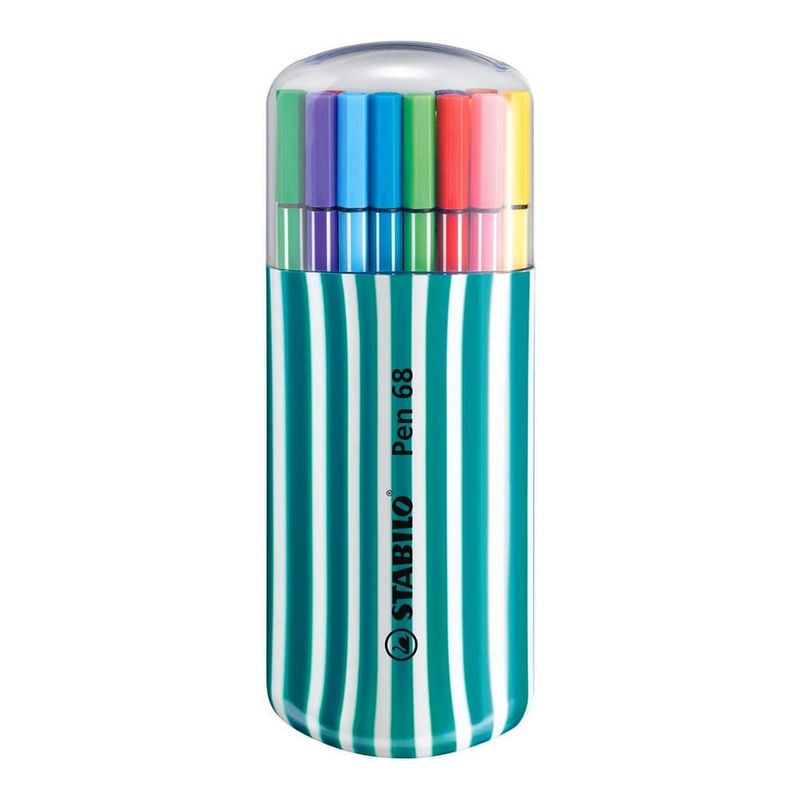 STABILO - Set de 20 Marcadores Stabilo Pen 68 Zebrui en Turquesa