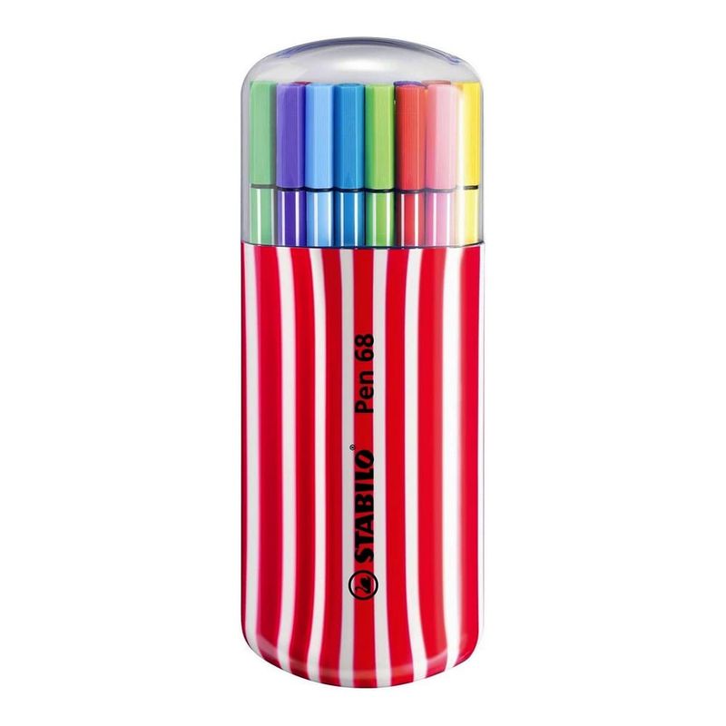 STABILO - Set de 20 Marcadores Stabilo Pen 68 Zebrui en Berry