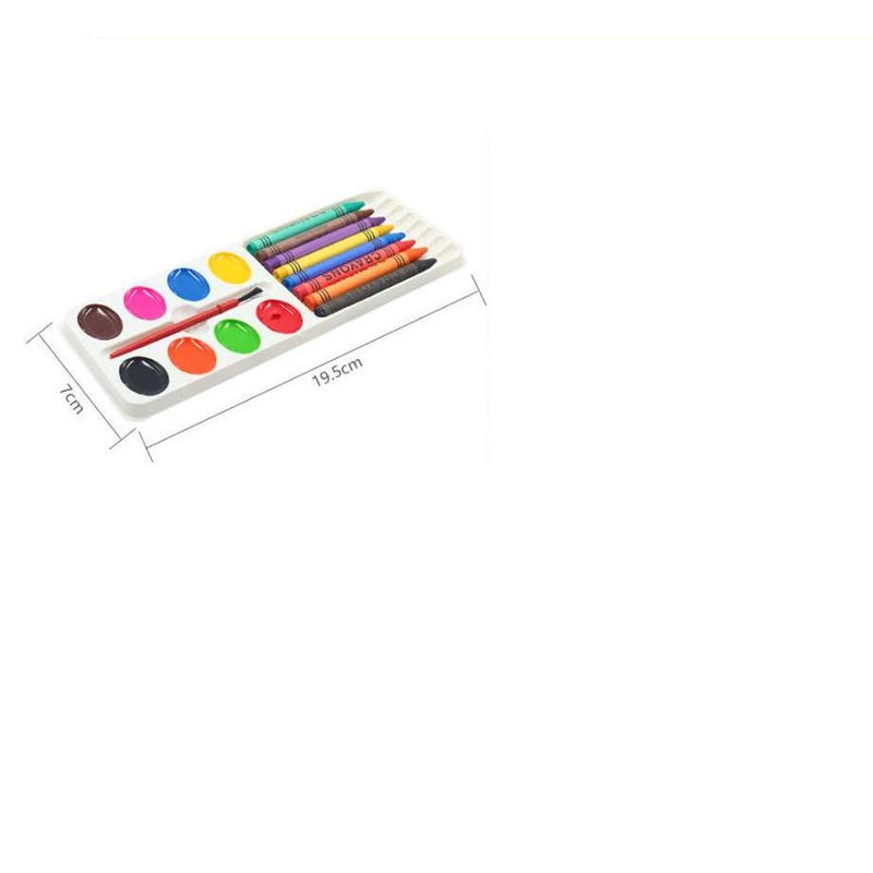 GENERICO - Pack 12 Juego De Pintura De Acuarela + Lapices Cera