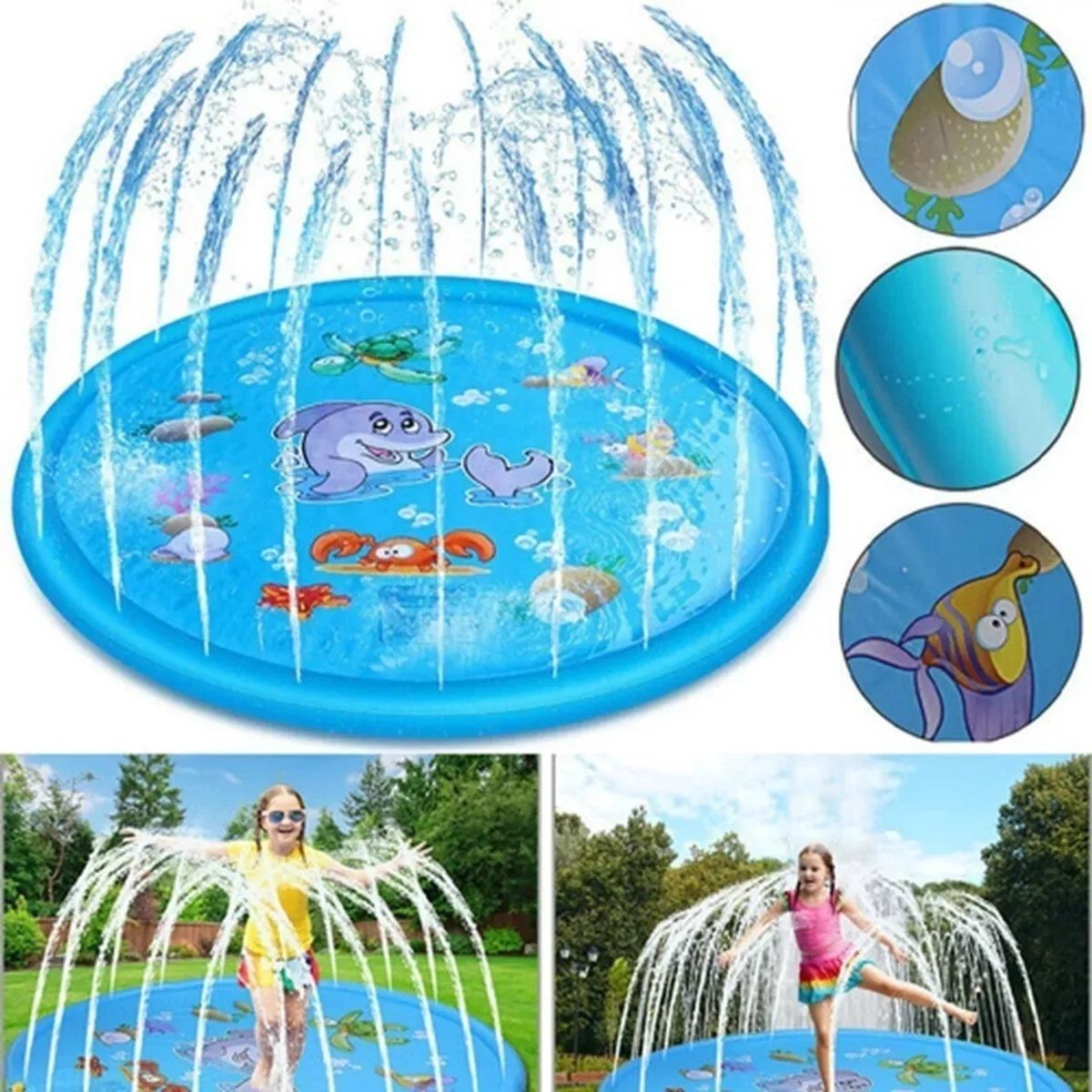 GENERICO - Piscina Inflable Tipo Fuente Para Niños Y Mascotas 170 Cm