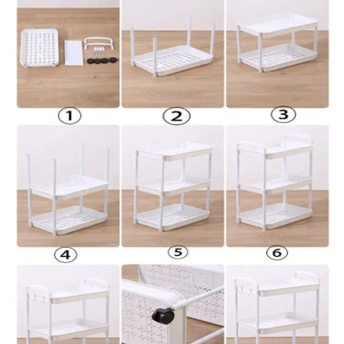 GENERICO - Mueble Estante Baño Organizador Repisas  Esquinero Blanco DW-048