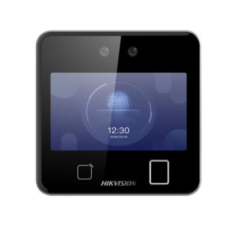 HIKVISION - Terminal de Reconocimiento Facial con Huella Tarjeta y Clave