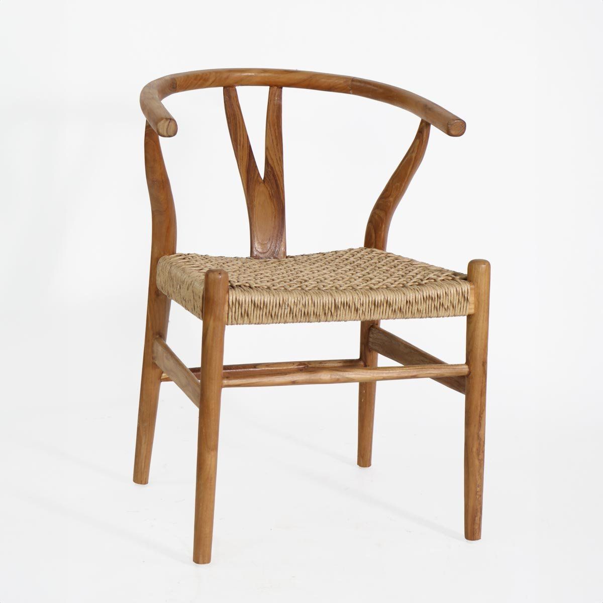 NECTAR - Silla Wishbone Plus de Madera y Fibra Sintética color Natural