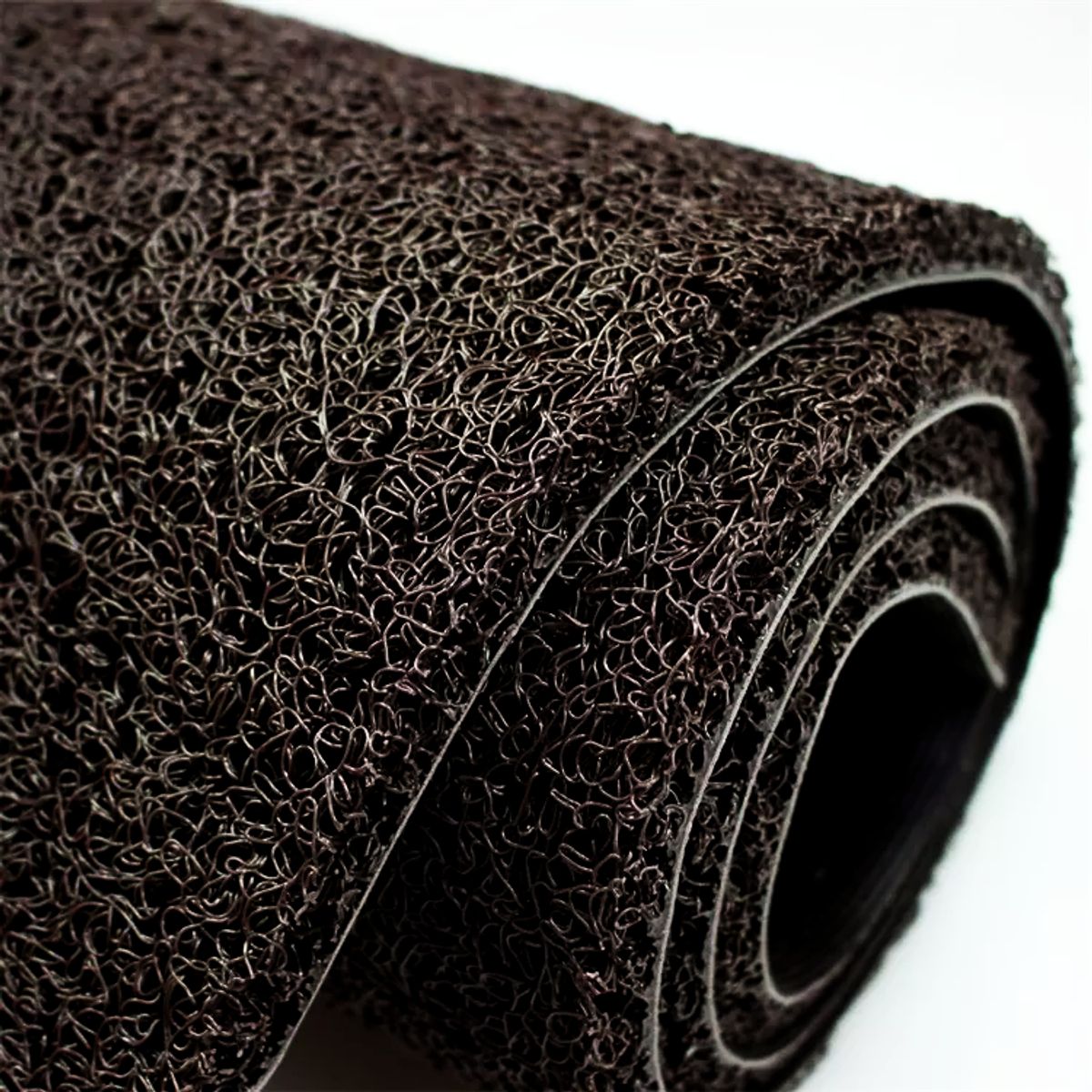 QRUBBER - Piso PVC limpiapiés premium 1.20mt x 12 mts Negro QRubber