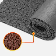QRUBBER - Piso PVC limpiapiés 1.20mtx12 mts Café Alto tráfico