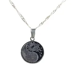 GENERICO - Collar Yin y Yang Sol y Luna de Plata Armonía y Protección