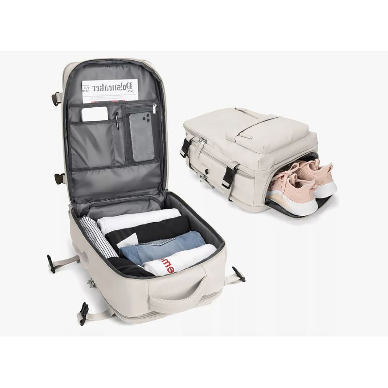 MOMO - Mochila Viaje Genérica Large Travel Backpack Color Beige40l