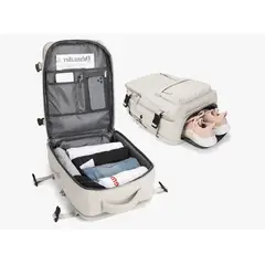MOMO - Mochila Viaje Genérica Large Travel Backpack Color Beige40l