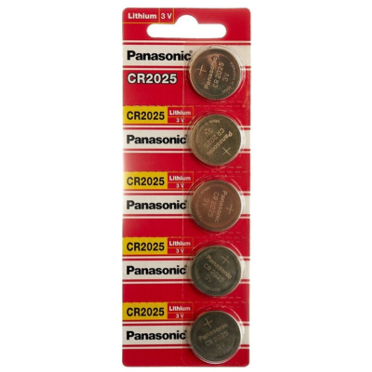 PANASONIC - Pack 5 Pilas Cr2025 Panasonic - Batería Litio