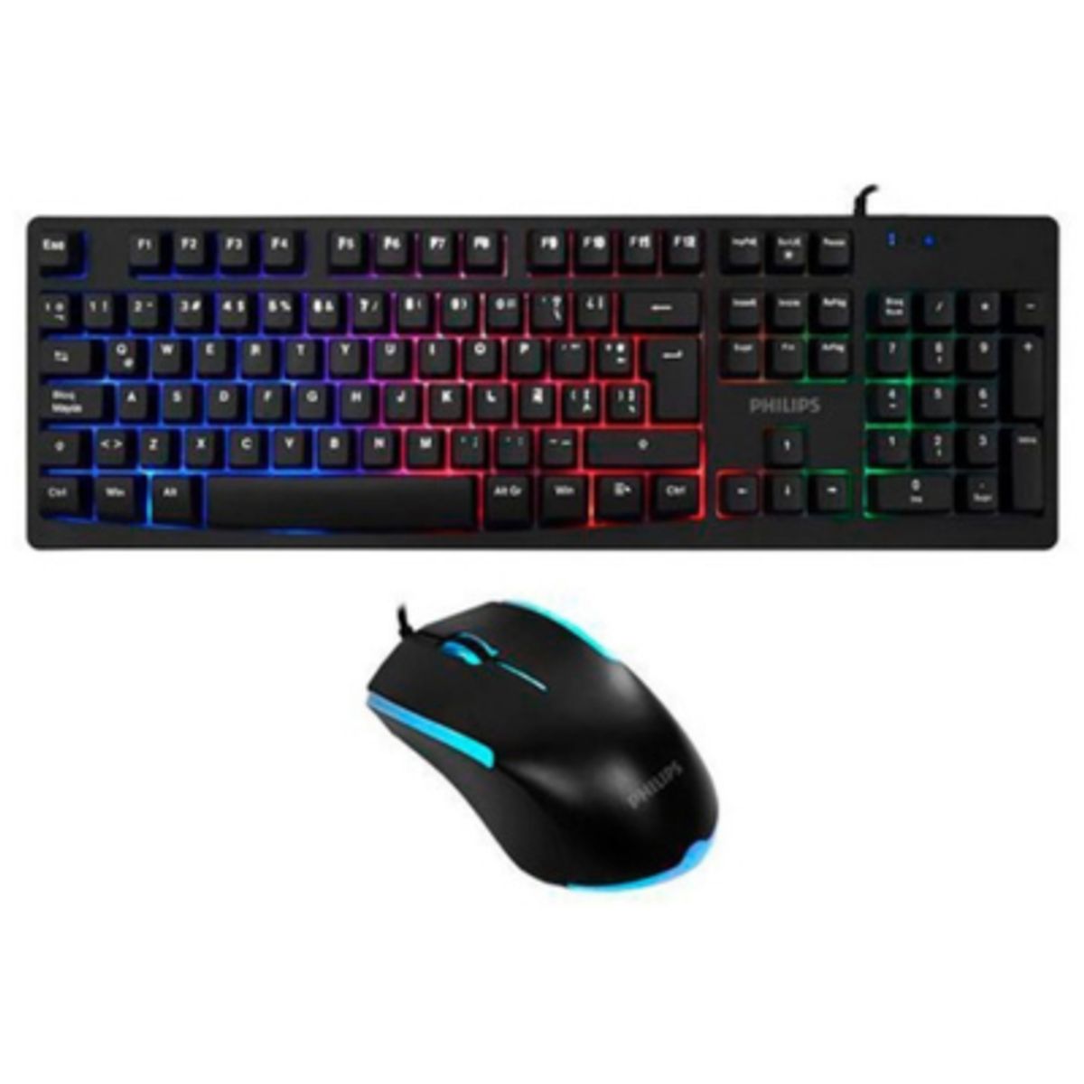 PHILIPS - Kit Teclado y Mouse Gamer Philips Momentum SPT6214BK