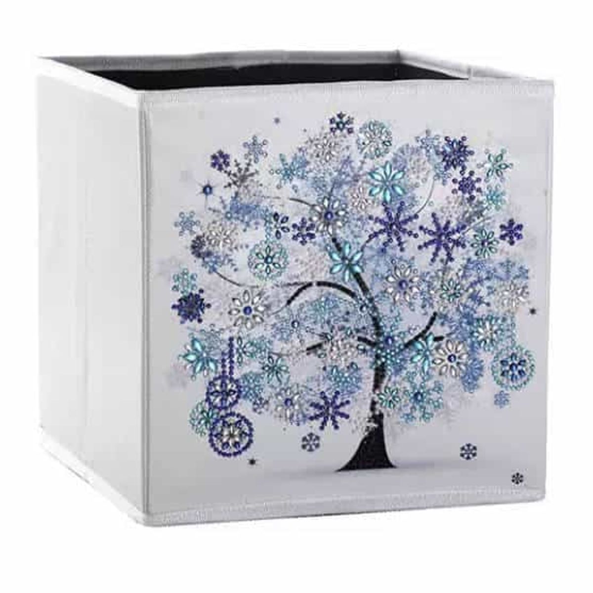 ARTE CONSENTIDO - Pintura con Diamantes Caja Organizadora Árbol Azul