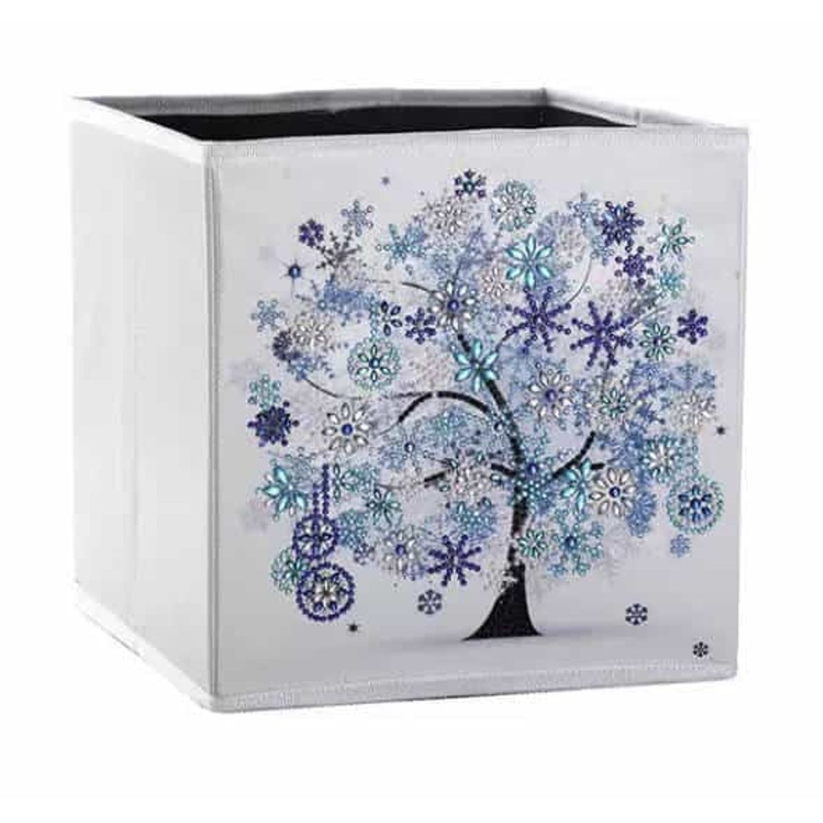 ARTE CONSENTIDO - Pintura con Diamantes Caja Organizadora Árbol Azul