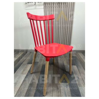 Imagen 2 del producto Silla de Comedor Windsor de Polipropileno Rojo