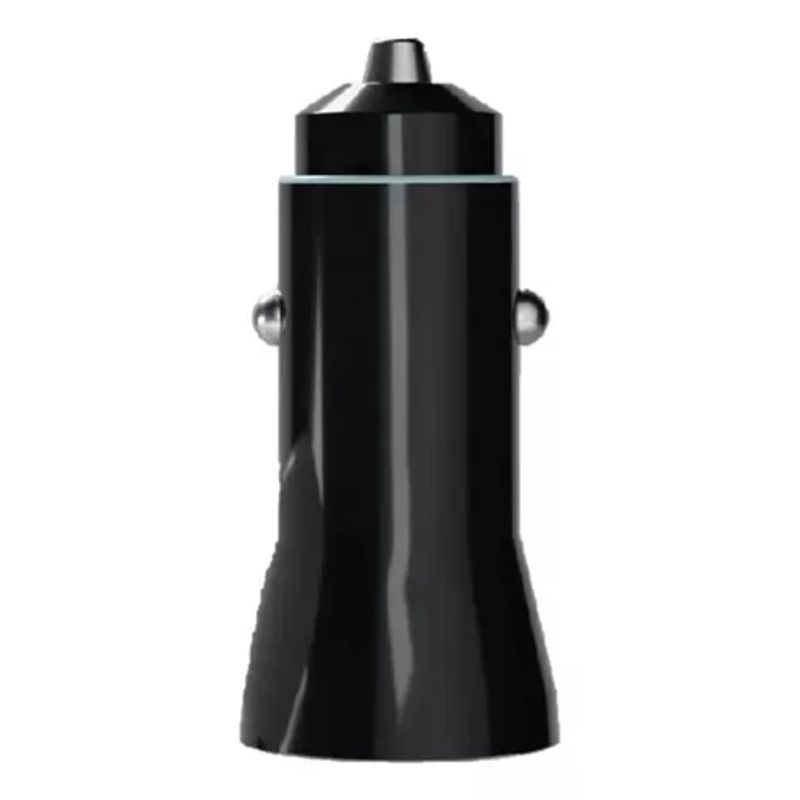 GENERICO - Cargador auto USB y tipo C 12V-24V carga rápida 20W mini