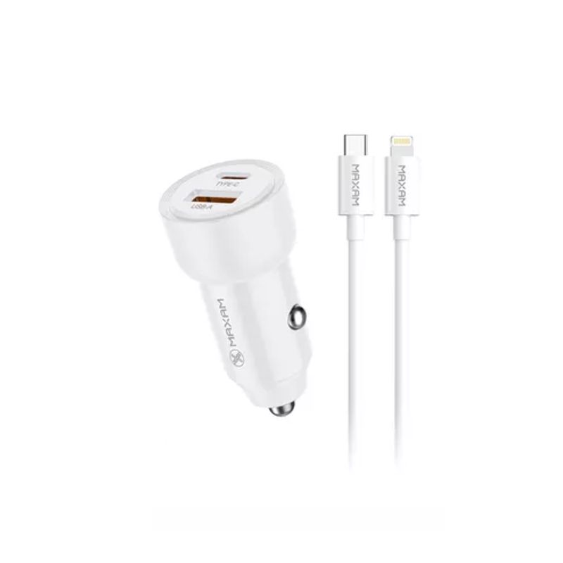 GENERICO - Cargador auto 60W carga rápida dual USB y tipo C para iPhone