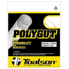 TOALSON - Cuerda de Tenis Poly Gut 1,30 set 12m - Negro