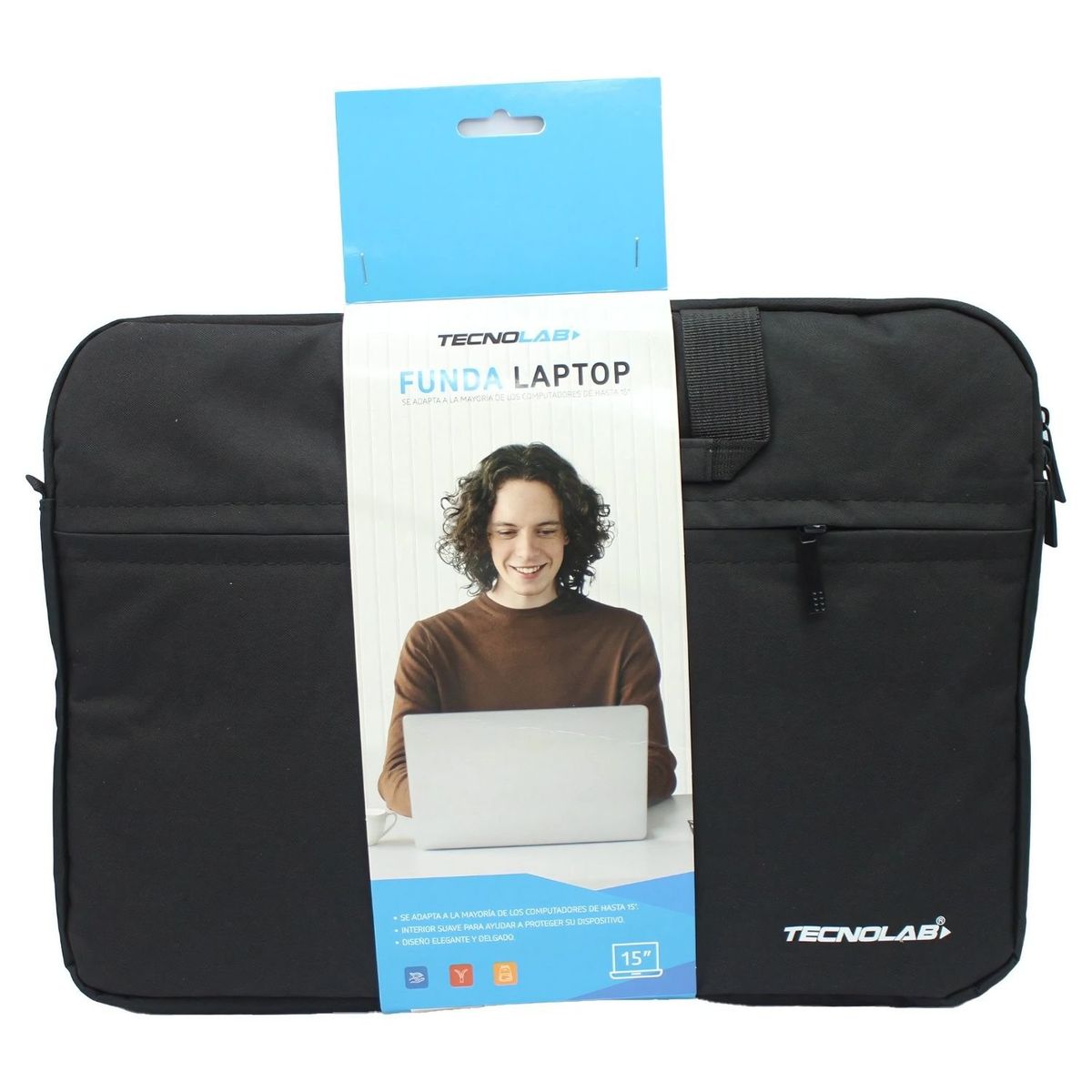 TECNOLAB - Funda Notebook 15 Pulgadas Elegante Y Resistente Gris - SC